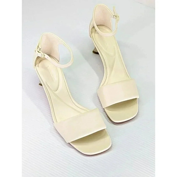 Vince Women's Pepa Ankle Strap Mid Heel Sandals Marble Cream Size 9.5 MSRP $295 - Picture 4 of 12